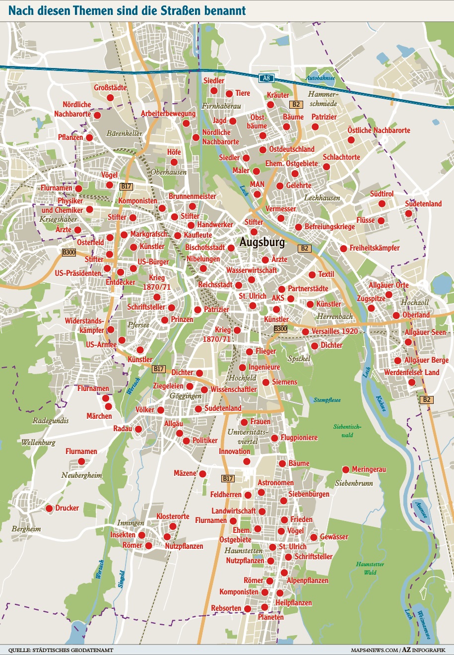 Augsburg: Wie Augsburgs Straßen zu ihren Namen kamen | Augsburger